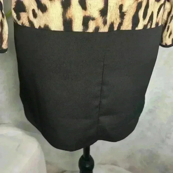Chico’s Animal Print Long Sleeve Pullover Tunic High Low Hem Size 1 US S/M - Picture 8 of 11